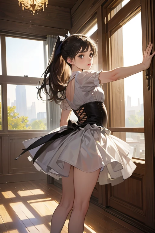 (Highest quality、 8k 、masterpiece、High resolution)、Edgar Degas、Dancer、Valley、whole body、15 year old girl、cute、Realistic、Realistic、Official Art、Detailed CG、