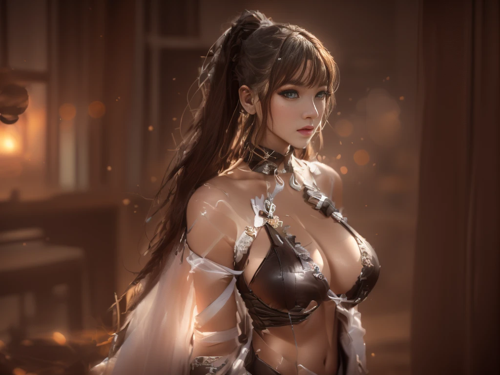 There is a woman with long hair and a white dress posing., ross tran 8k, fluid digital concept art, Stunning 8K artwork, beautiful digital artwork, Digital fantasy art ), Sartén Chengwei en Artstation, 3D 8k rendering character art, Oh!. 4k, Highly detailed 4k digital art, by Raymond Han, karol behind uhd