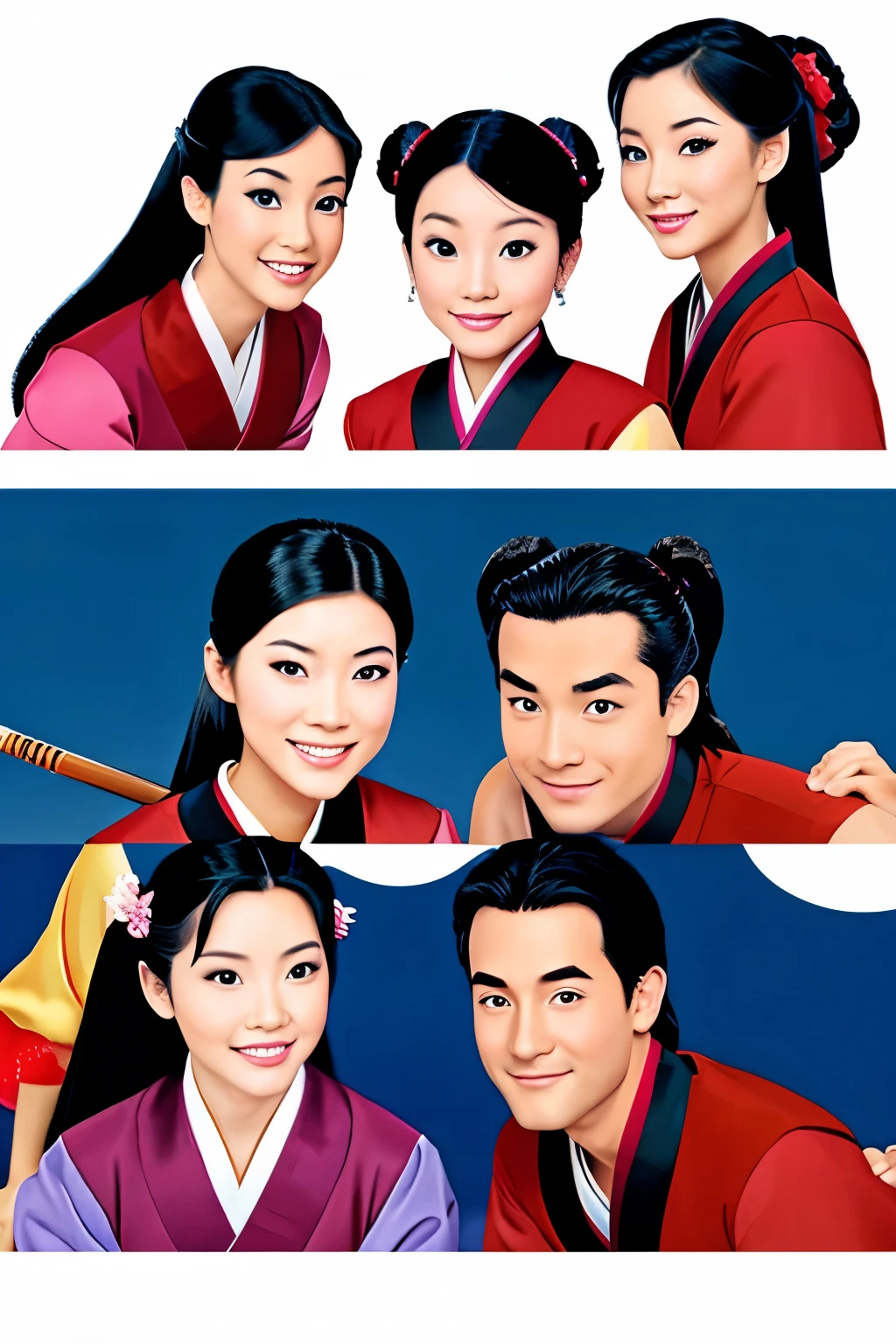Disney princess, Mulan, friends, Ninjas , cute, Team