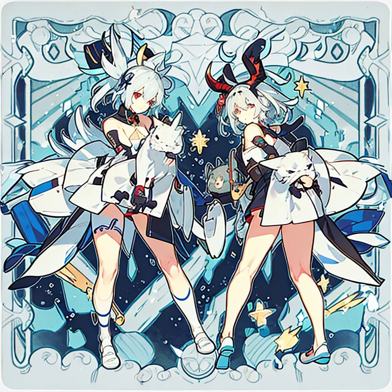 chest, High resolution, Gaze, smile, Shortcuts, bangs, Red eyes, Headpiece, 目の間のbangs, Headband, Horns of the beast, Multiview, Decorative art, masterpiece, accurate, Anatomically correct, 最high quality, High resolution, High detail, High-resolution model, high quality, Very detailed, Grey Hair, Silver Hair, 交差するbangs, chest, Hide your ears, Open your mouth a little, tooth, Smiling with teeth showing, Slanted Eyes, Multiview, Overlooking, Character portrait, Setting diagram, Status Table, bonus, Character Design画, Headband, Mole at the corner of the mouth, Feather Hair Accessories, Drop Shadow, 8k octane, anime, anime風, Character Design, Brown skin、Bone wings on the back、Muscle Exposure、Shoulder Bare、Mechanical limbs、