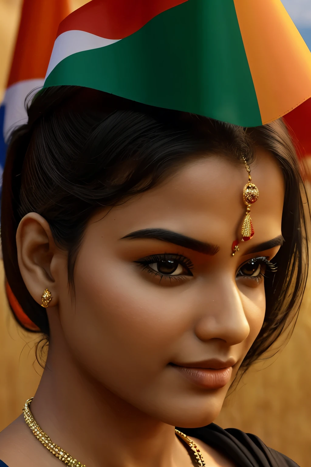 Indian flag and a 3d pic
