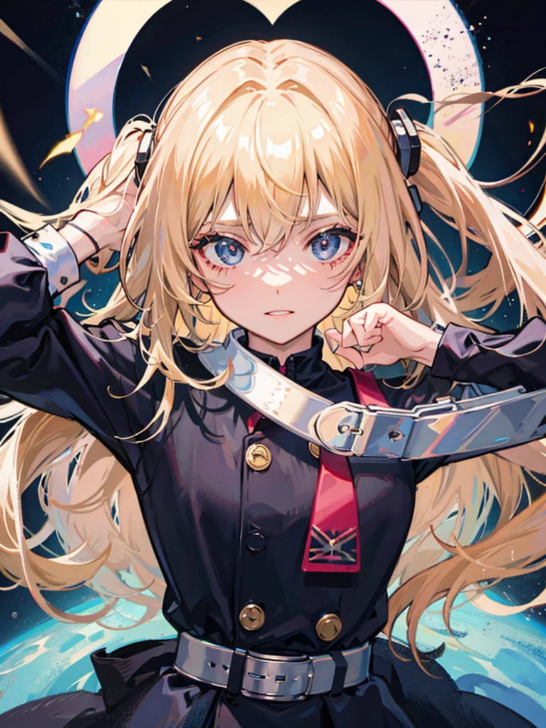 cyber punk、15 years old、Blonde、beautiful girl、Extreme sadism、Face close-up、Artist、doctor