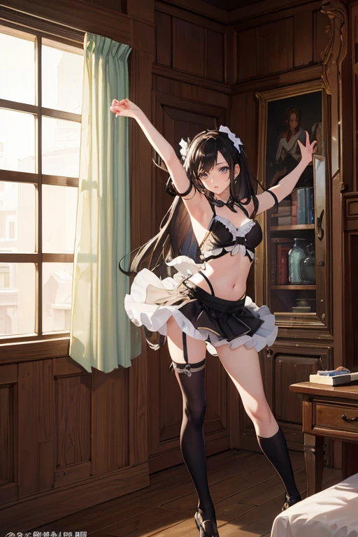 (masterpiece:1.8),(highest quality:1.8),(Very detailed:1.8),(8k:1.8),(Ultra-thin illustration:1.5),pretty girl,2 people,skinny,Small Ass,straight twin tails,Flat Chest,Small breasts,(Full lace bra)(Adult Lingerie,Lace panties),White corset,choker,White long gloves,White boots,(Pose with a smile),Applause from the audience,(Lingerie Fashion Week,Runway Walk),Spotlight。Photographer flash