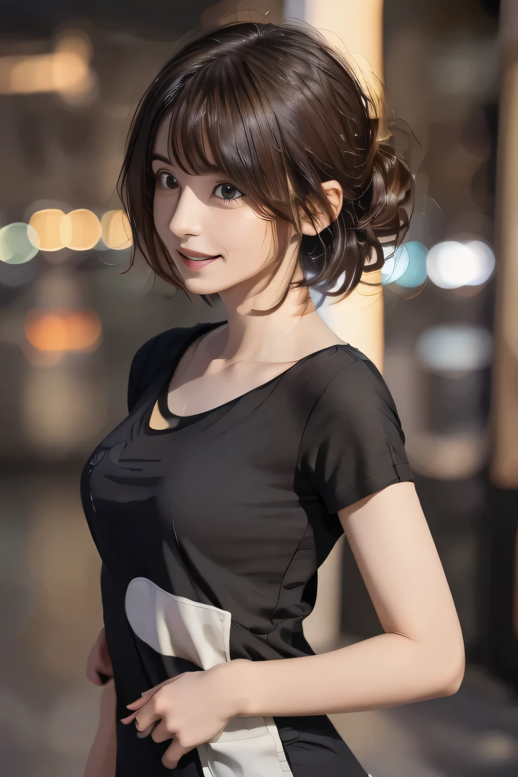 (masterpiece), (Highest quality), {girl|Lady}, Looking at the audience, {Day|night}, {indoor|Outdoor}, {Natural Wave Short Hair|Shaggy Cut|Long and bold side bangs|Curly Hair|Neat ponytail|Sophisticated pixie cut|Twisted high top knot|Voluminous updo|undercut}