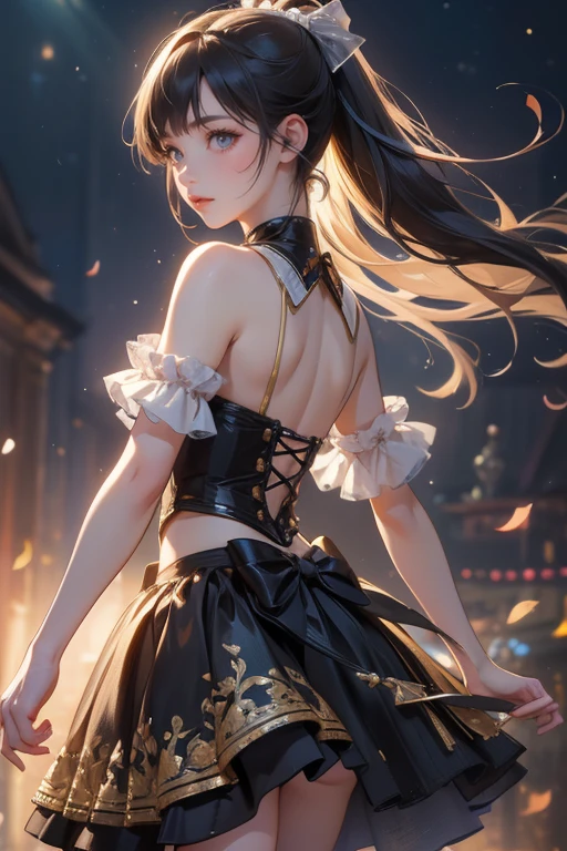 (Highest quality、 8k 、masterpiece、High resolution)、(DEGAS、Dancer style)、Valley、whole body、15 year old girl、cute、Realistic、Realistic、Official Art、Detailed CG、