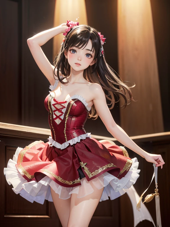 (Highest quality、 8k 、masterpiece、High resolution)、(DEGAS、Dancer style)、Ballet、whole body、 girl、cute、Realistic、Realistic、Official Art、Detailed CG、