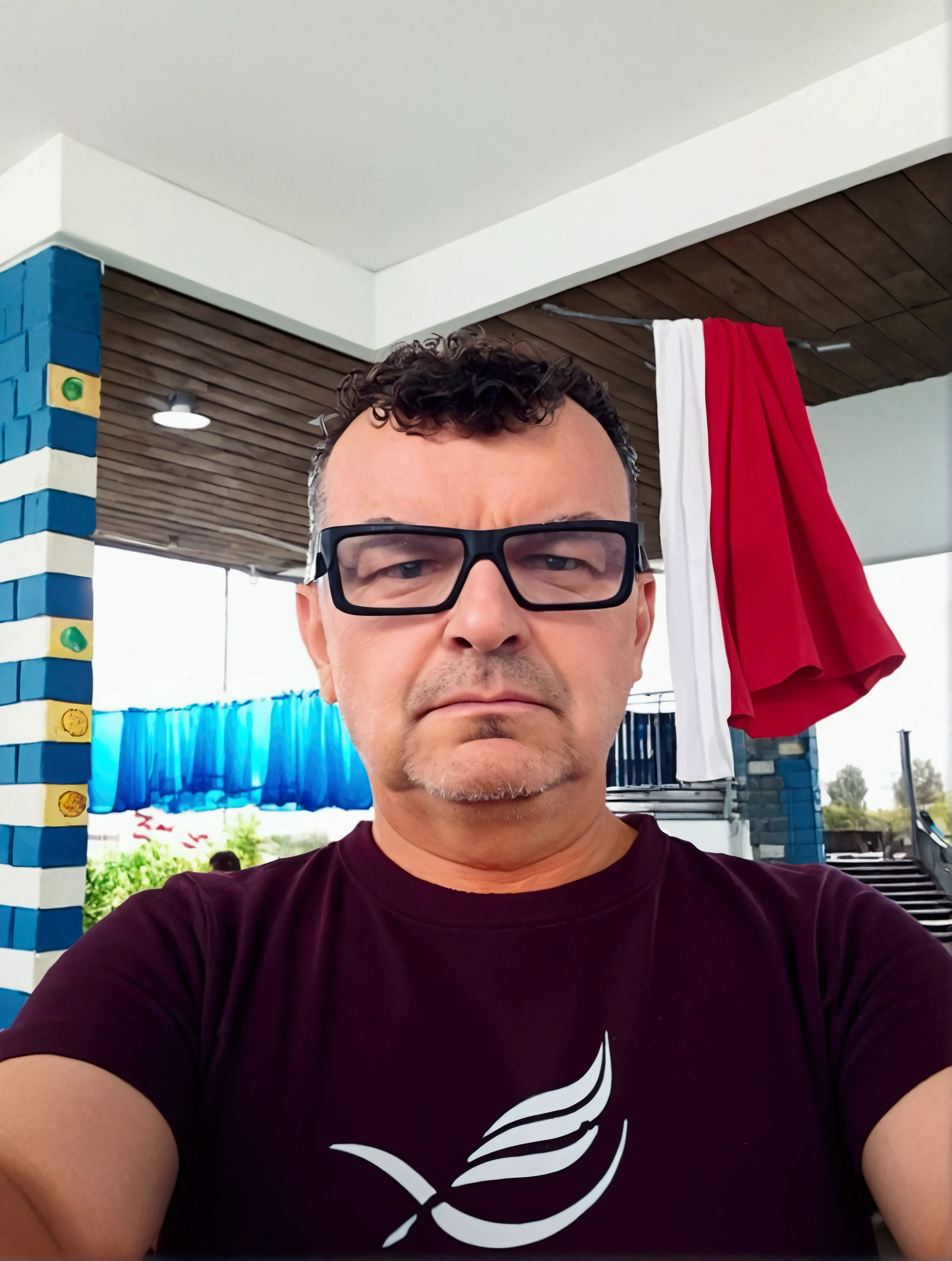 Cartoon character of a man in black glasses and blue shirt, an animated character, stylized character, animation style rendering, 3d stylized, Arnold Maya rendering, Stylized 3D rendering, toon render screenshot, 3d character, 3d character, Stylized 3D rendering, 3D character rendering, cartoon character, Personagem de close up, character posing, (Pixar-style) (master part:1.2) (bokeh) (best qualityer) (skin detailed) (detailed texture) (8k) (Argilla) (cinematic lighting) (sharp focus,Sit down and lift your upper body