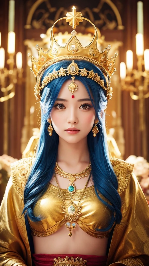 Goddess　gold　crown　