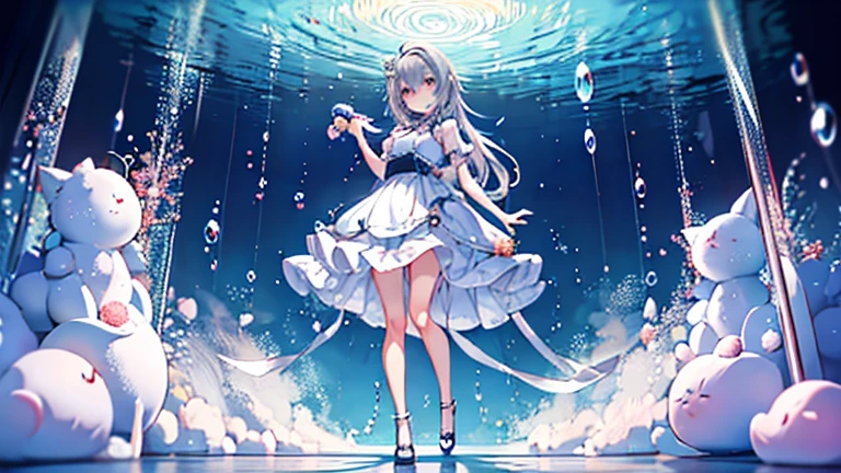 Bubble Mart,blindbox, fluffly， softness （（best qualtiy））， （（tmasterpiece））， （ extremedetailed， highest details， offcial art， Beauty and aesthetics：1.2）， depth of fields， Composition Full body， （tchibi）， ， （beautiful and detailed eye：1.3），（extremely happy：1）