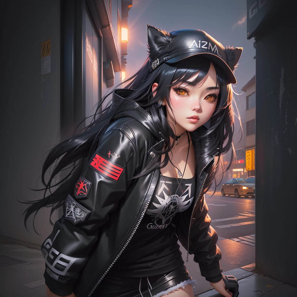Dark-haired anime girl wearing a black leather jacket and a black hat, Gweiz-style artwork, ig model | ArtJam, ArtJam. Anime illustration, Realistic anime art style, style ArtJam, Realistic Anime 3D Style, ArtJam on artstation pixiv, Guweiz on ArtStation Pixivカジュアルな服装のアニメの女の子, Gweiz-style artwork, ig model | ArtJam, ArtJam. Anime illustration, Realistic anime art style, style ArtJam, Realistic Anime 3D Style, ArtJam on artstation pixiv, Guweiz on ArtStation Pixiv,teenager,I like HIPHOP,Gives off a tropical vibe,I feel a sense of nostalgia,Tropical, extremely detailed ArtJam, Wow | ArtJam, ArtJam. Anime illustration, ArtJam on artstation pixiv, ig model | ArtJam, ArtJam and rossdraws, ! dream ArtJam, ArtJam portrait, Concept Art | ArtJam
