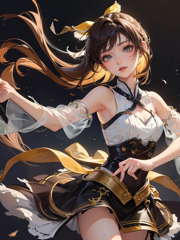 (Highest quality、 8k 、masterpiece、High resolution)、(DEGAS、Dancer style)、Ballet、whole body、15 year old girl、cute、Realistic、Realistic、Official Art、Detailed CG、
