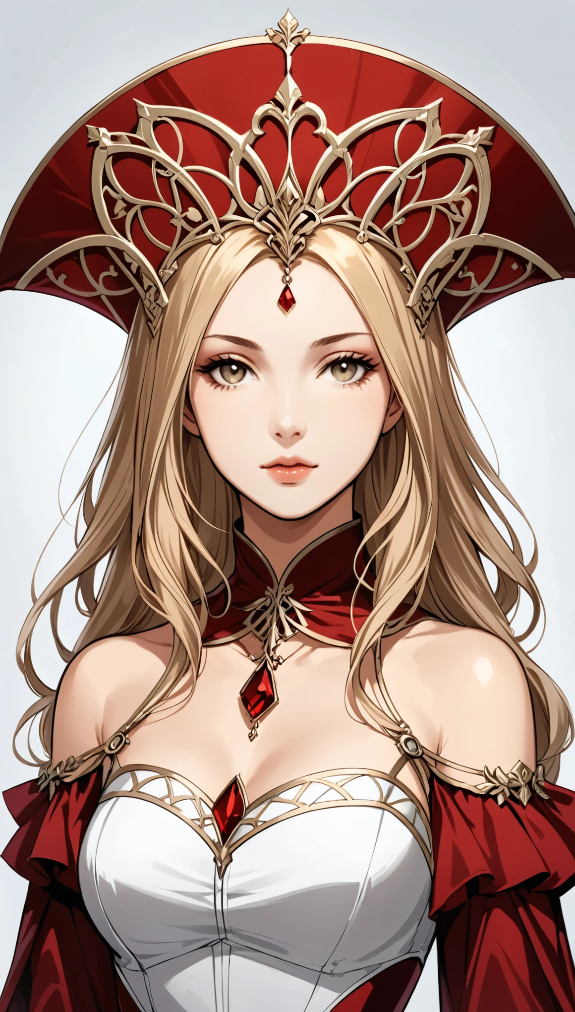 in style of Amandine van Ray,character concept design,half body,1girl