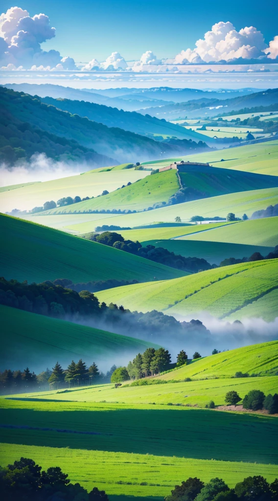Original landscape,Sky and clouds,Tyndall effect,A country road,Colorful hot air balloon,Tyndall effect,Tyndall effect,High quality desktop wallpaper, Verdant forest, Detailed field properties, Beautiful English countryside, Stunning scenery, Rolling Hills, Landscape Wallpaper, Lush countryside, Green forests, Stunning scenery, Green fields in the background, High quality wallpaper, Beautiful wallpapers,Ultra high quality,Ultra HD,Ultra-high resolution