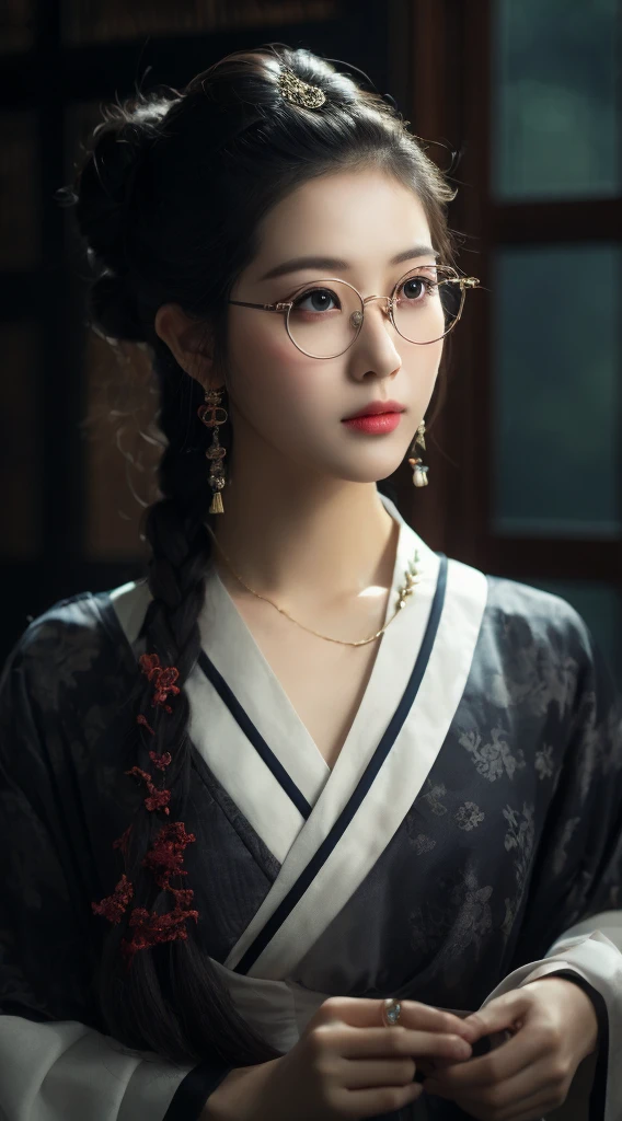 Chinese pretty girl,frontage,Look ahead