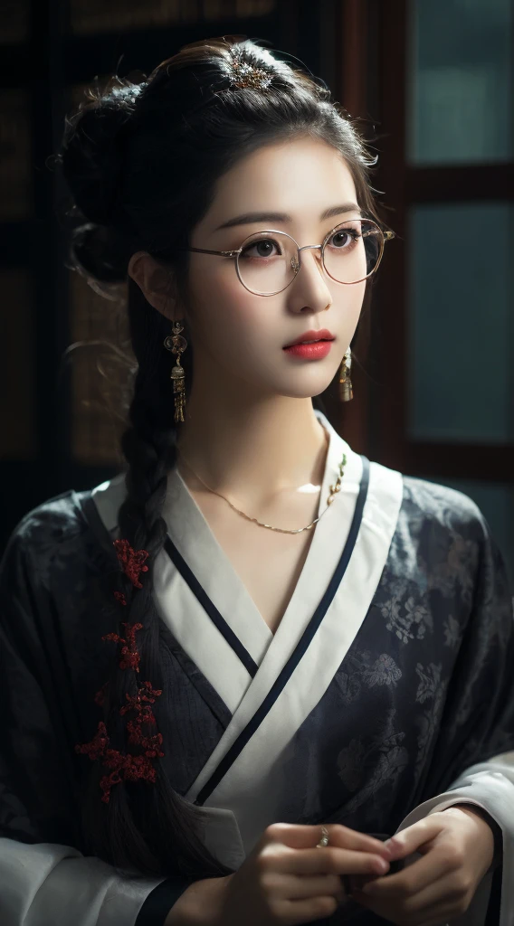 Chinese pretty girl,frontage,Look ahead