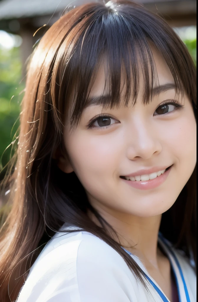 best quality, face focus, soft light, ultra high res, (photorealistic:1.4), RAW photo,(Shinozaki Ai),
1japanese girl, solo, cute, kawaii, smile, (pupil, lights in the eyes), detailed beautiful face, busty,(high resolution detail of human skin texture),(long hair),(portrait), upper body, white traditional kimono, in the shrine,