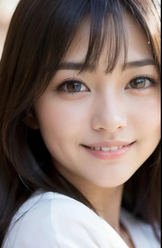 best quality, face focus, soft light, ultra high res, (photorealistic:1.4), RAW photo,(Shinozaki Ai),
1japanese girl, solo, cute, kawaii, smile, (pupil, lights in the eyes), detailed beautiful face, busty,(high resolution detail of human skin texture),(long hair),(portrait), upper body, white traditional kimono, in the shrine,