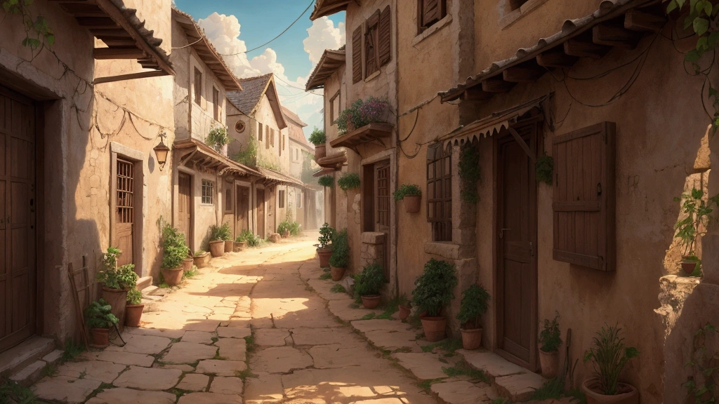 adventuring in a village looking for work