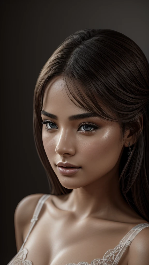 sexy lingerie girl, photorealistic, highly detailed face, beautiful eyes, full lips, delicate skin, intricate lace details, dramatic lighting, soft shadows, warm color palette, elegant pose, sensual expression, (best quality, 4k, 8k, highres, masterpiece:1.2), ultra-detailed, (realistic, photorealistic, photo-realistic:1.37), studio lighting, extreme detail description, vibrant colors, bokeh