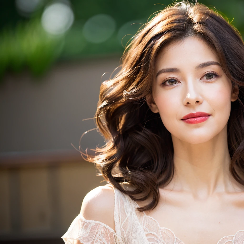 Beautiful mature woman with beautiful wavy long hair, Sexy clothes, Mature Woman, Red lipstick, Ultra-high resolution,(Realistic:1.4), ((Highest quality)), ((masterpiece)), (be familiar with),