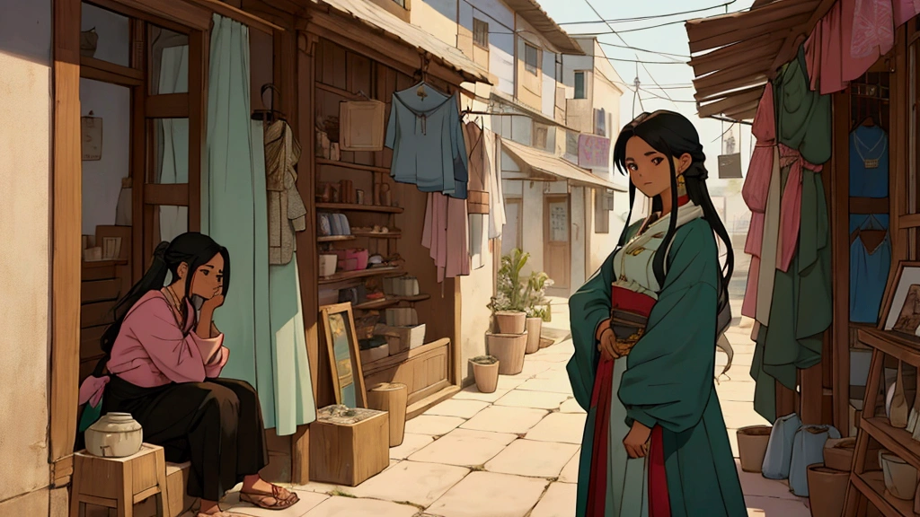 Days passed, and Prince Aria's new life in the small town was full of various challenges. Even though he works hard in Maya's clothing shop, it is not uncommon for him to face ridicule and insults from some of the rich customers who often stop by the shop. They see Aria as poor and often belittle her work.