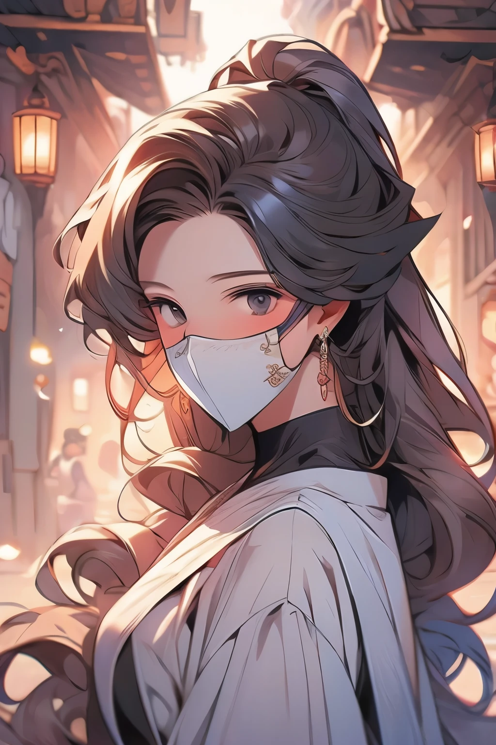 tmasterpiece,best quality,1girl and 1boy, job,Wear a mask