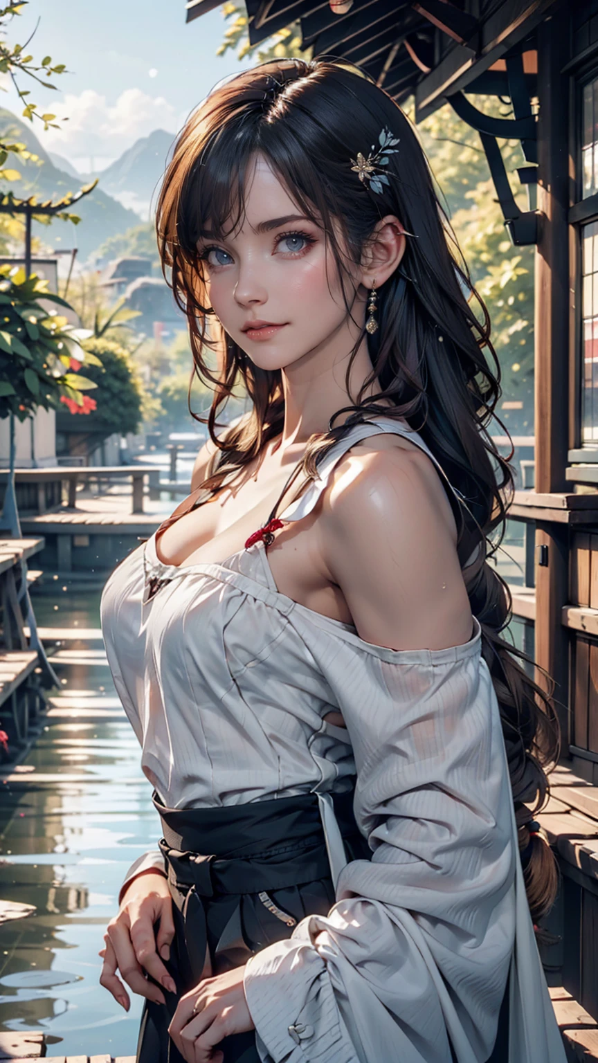 masterpiece, 最high quality, high quality, Very detailed CG unity 8k wallpaper, scenery, Outdoor, null, cloud, Day, No humans, Mountain, landscape, water, wood, blue null, waterfall, cliff, nature, lake, river, cloudy null,Award-winning photography, Bokeh, Depth of written boundary, High resolution, bloom, chromatic aberration ,Realistic,Very detailed, artステーションでトレンド, Trending on CGSociety, Complex, Attention to detail, dramatic, art：midjourney