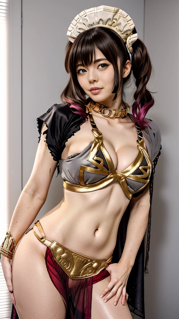 Full length shot, fit, slender pornstar Miku kobato, Skimpy outfit with lots of skin showing, intricate clothing, detailed skin, perfect skin texture, sexy, sexual, horny for a fuck, wanton whore, volumetric lighting, 8k, high resolution photo, Star Wars setting, bare midriff, bare thighs, bare shoulders, deep cleavage, ((split clothes)), (((flirty sexually aggressive pose))), ((grey skin tone)), CONCEPT_princess_leia_gold_bikini_ownwaifu,www.ownwaifu.com, pelvic curtain,cleavage,loincloth,armlet,bikini armor,collar,bracelet,bikini,gold chain,cosplay,alternate costume,