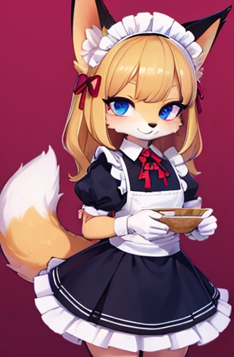 fox girl,with maid outfit 