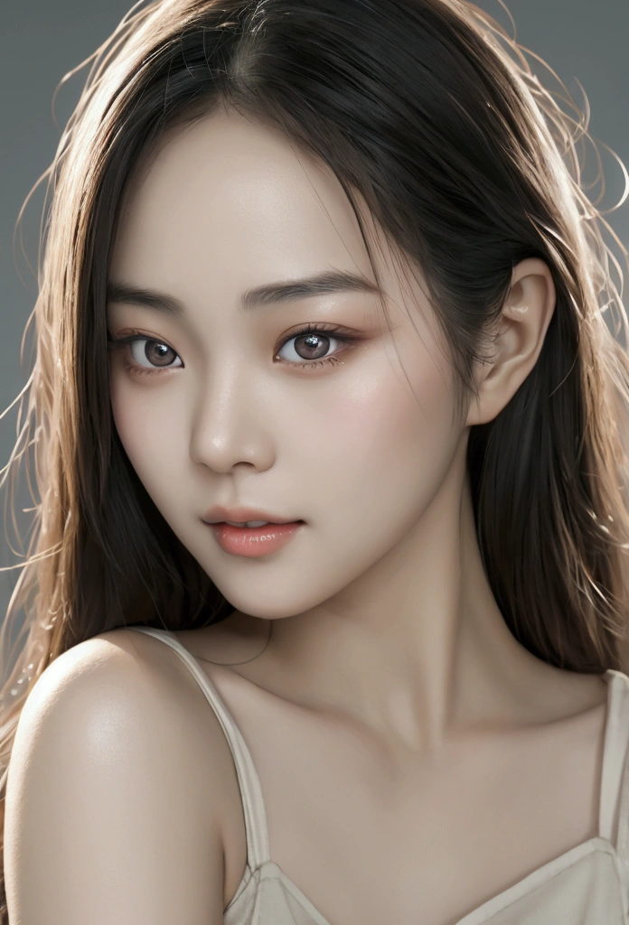 A cute asian girl, beautiful detailed eyes,beautiful detailed lips,extremely detailed eyes and face,longeyelashes, playfully poking her cheek to the camera, photorealistic, ultra-detailed, 8k, hyperrealistic, intricate details, soft lighting, natural skin tones, delicate features, cute expression, digital art, concept art, highly detailed, exquisite, stunning beauty