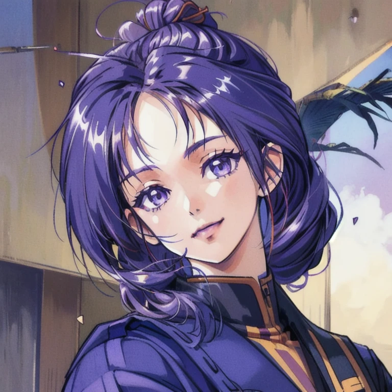 ((masterpiece)),((Ayako Katagiri)),((Katagiri Ayako)),((Mischievous Smile)),Anatomically perfect fingers,Flying in the sky on a broom