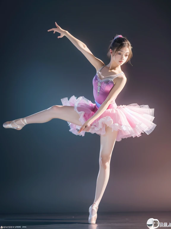 (Highest quality、 8k 、masterpiece、High resolution)、(DEGAS、Dancer style)、Ballet、whole body、15 year old girl、cute、Realistic、Realistic、Official Art、Detailed CG、