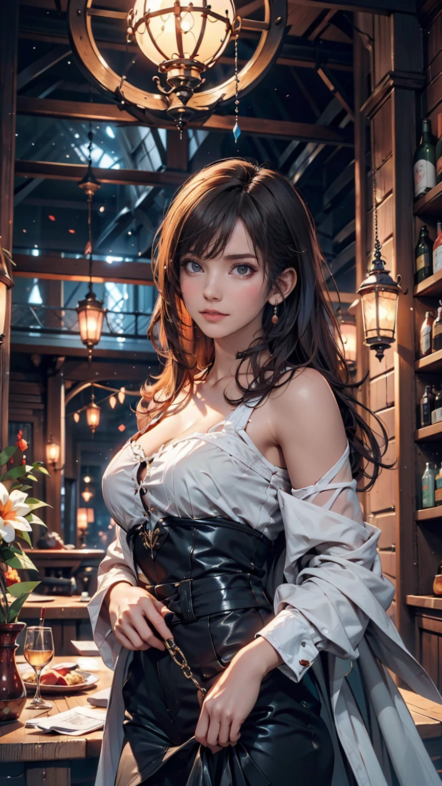 One girl,High resolution,  high quality,  masterpiece, mxmk white dress,  Bare shoulders, Purple eyes, One shoulder white dress, Braided hairstyle、Long gloves、hair band