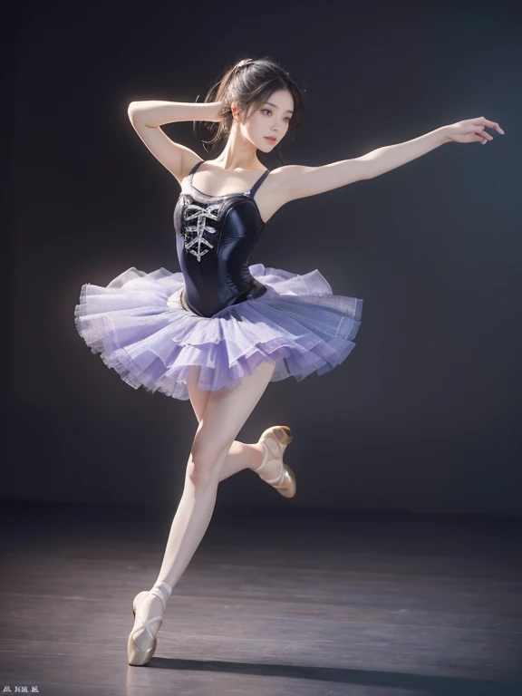 (Highest quality、 8k 、masterpiece、High resolution)、(DEGAS、Dancer style)、Ballet、whole body、15 year old girl、cute、Realistic、Realistic、Official Art、Detailed CG、