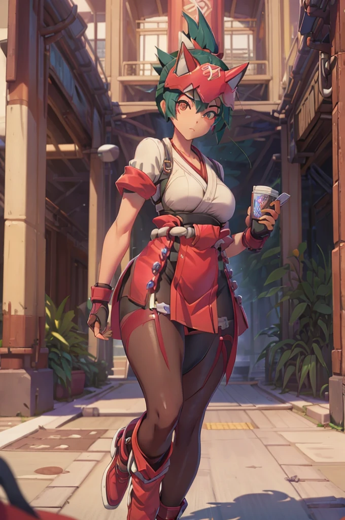 Kiriko from overwatch, perfectbody, sultry posing, chamativa, thicc thighs, pantyhose, eyeshadows, high qualiy