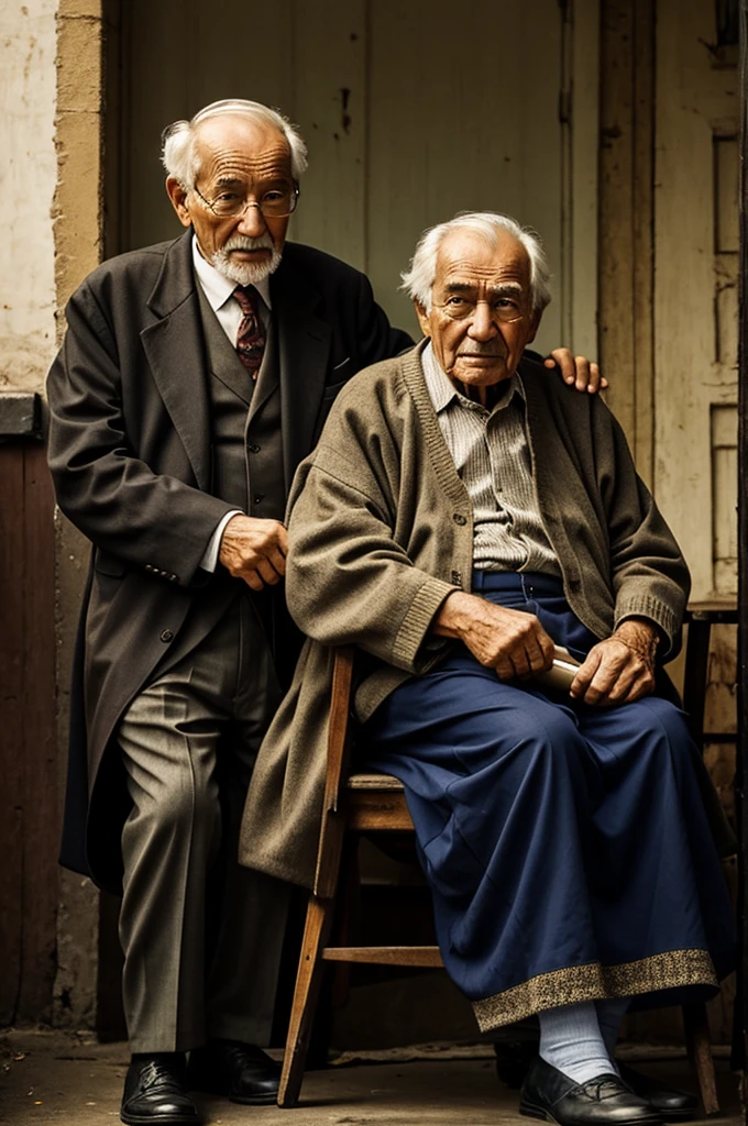 An old man and woman