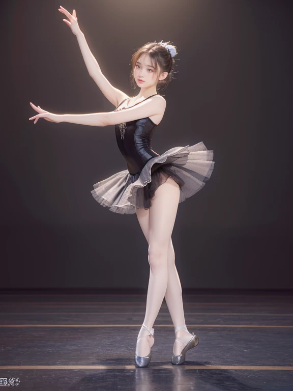 (Highest quality、 8k 、masterpiece、High resolution)、(DEGAS、Dancer style)、Ballet、Toe Shoes、whole body、 girl、顔がcute、Long legs、Good style、cute、Realistic、Realistic、Official Art、Detailed CG、
