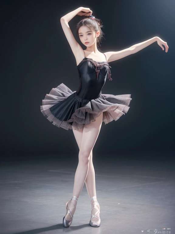 (Highest quality、 8k 、masterpiece、High resolution)、(DEGAS、Dancer style)、Ballet、Toe Shoes、whole body、 girl、顔がcute、Long legs、Good style、cute、Realistic、Realistic、Official Art、Detailed CG、