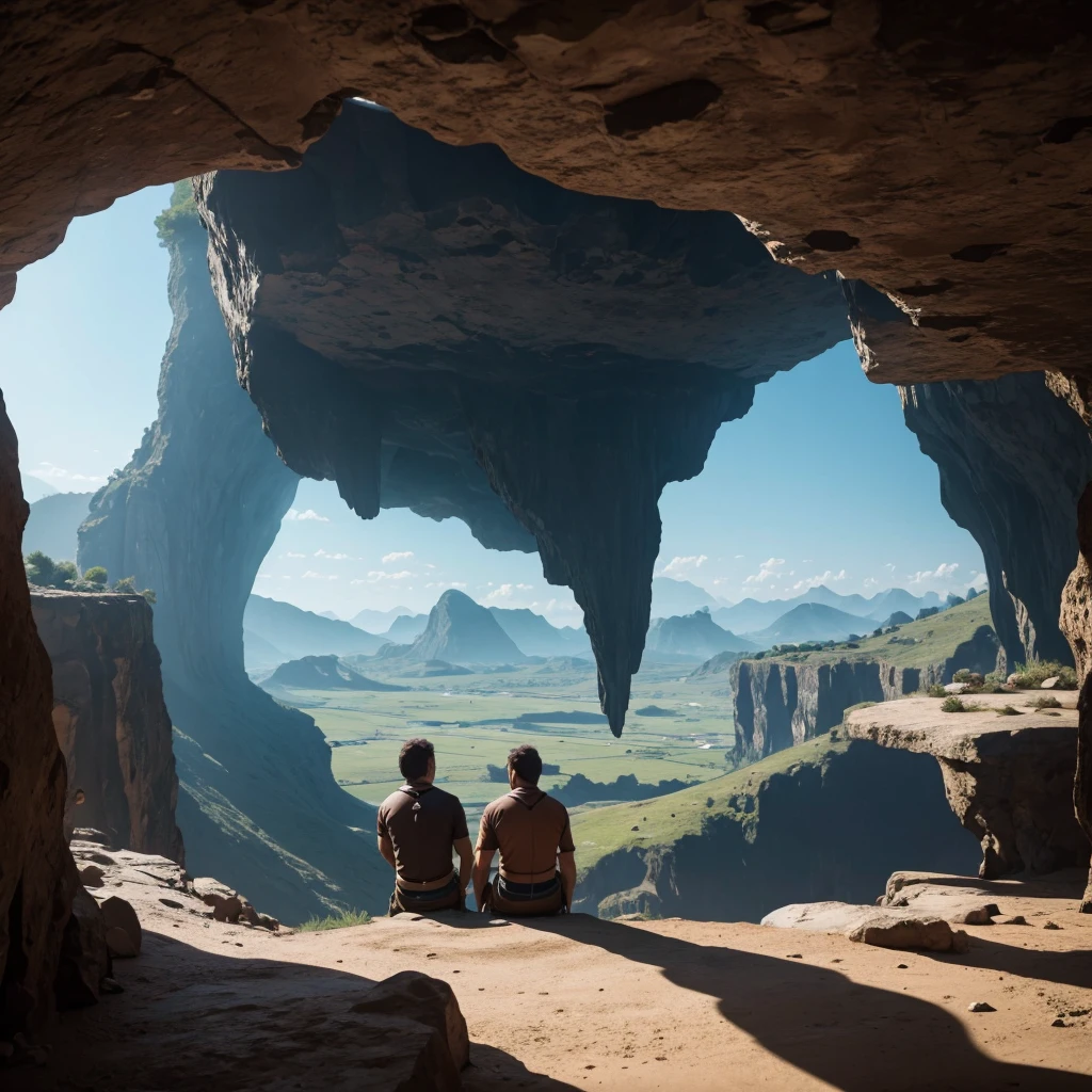 Two cave talking to each other in that far away bar both of you are talking while looking at that