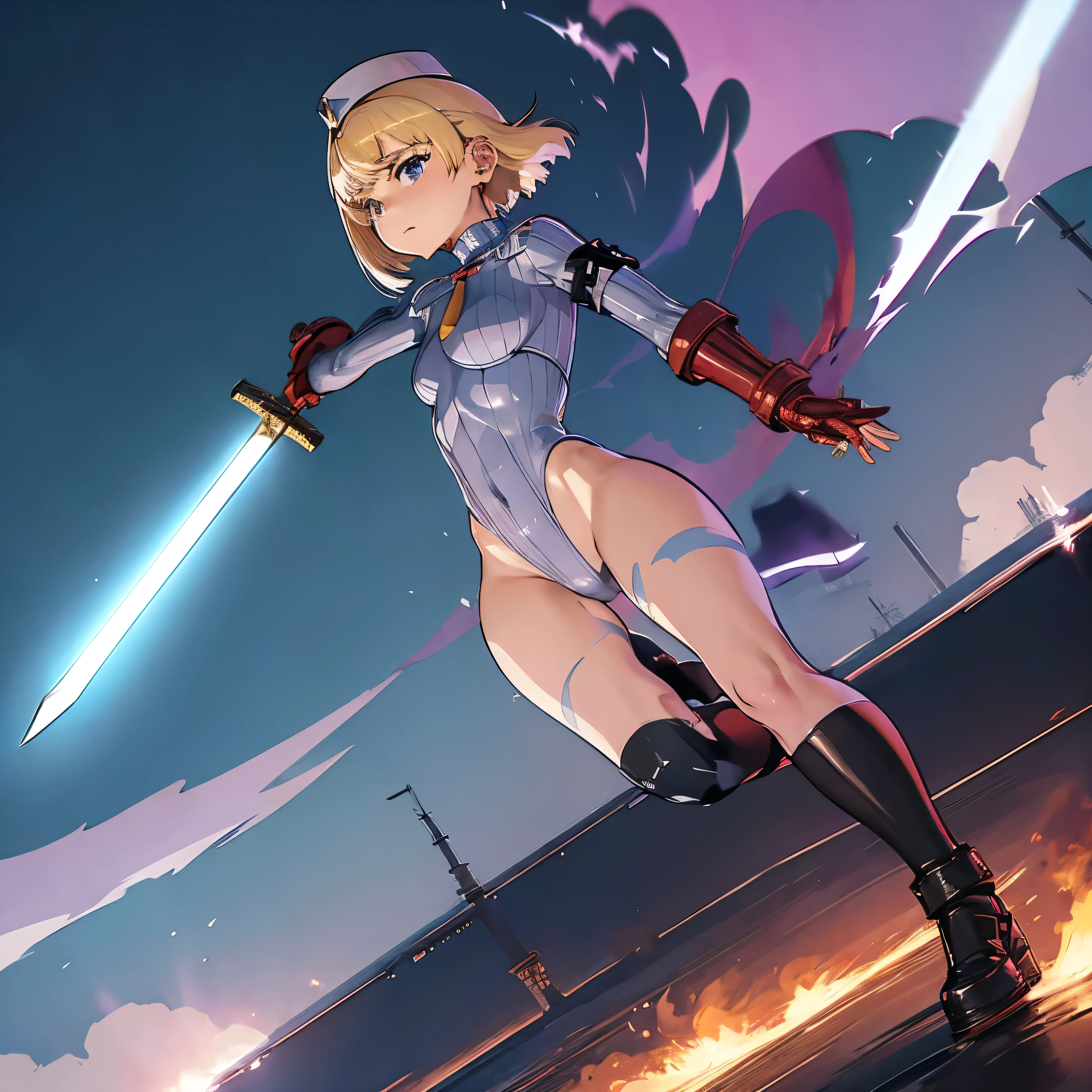 purple magic, dark sword