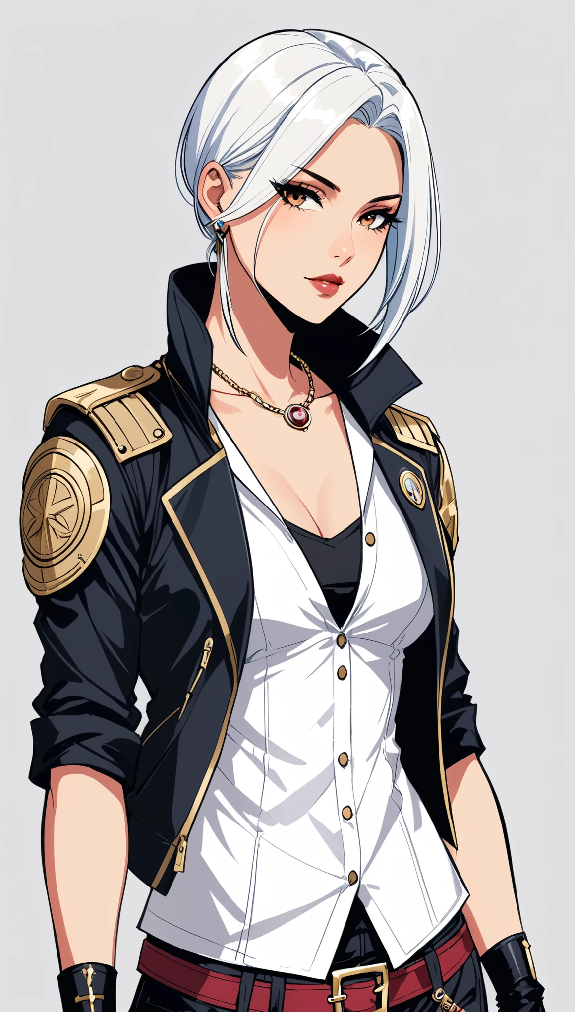 in style of Andy Council,character concept design,half body,1girl