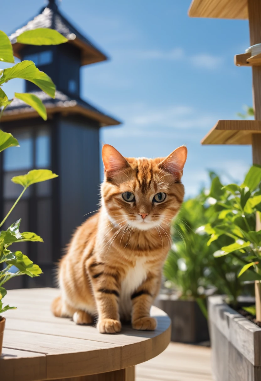 (((8k, low view, from below, Cat Tower:1.3, Cat, Catが真下を見下ろしている:1.2, Catが覗き込んでいる, Catのアップ:1.3, Catの目線は下, Catのアップ))), Cockroach&#39;s perspective