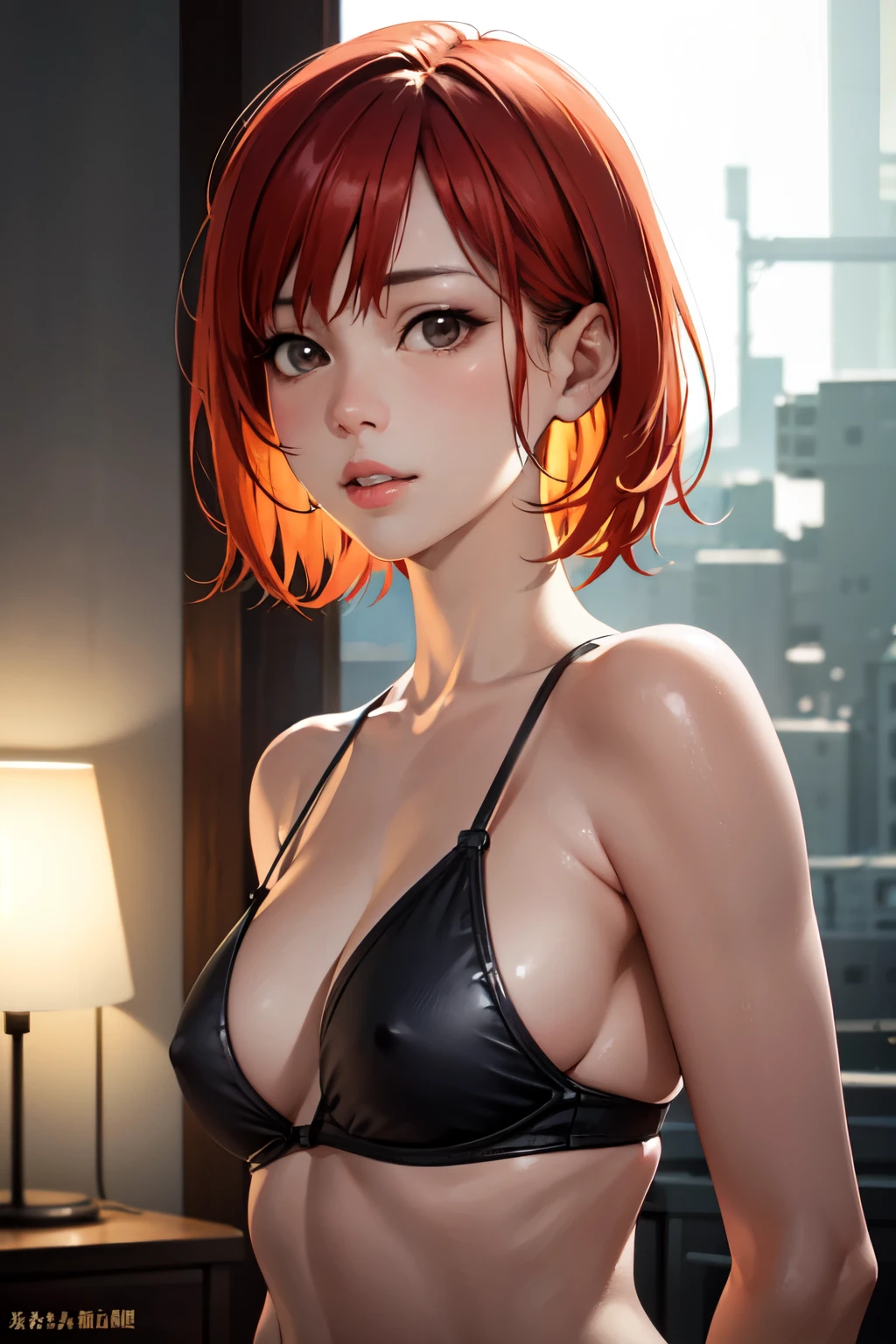 最high quality、masterpiece、超High resolution、(Photorealistic:1.4)、Highly detailed CG Unity 8k wallpaper、Detailed and complex、original、High resolution、Raw photo、(Perfect figure)、Detailed and complex,、Soft Lighting、high quality、Film Grain、Depth of written boundary、Hmph、Ultra-realistic、Color Grade、Dynamic Pose、Portrait、Japanese、Laughter、Lips、short hair、Viewer、Natural soft light、With a girl、20-year-old、whole bodyエズビアン、solo、cute、Beauty、Inconspicuous、Cold light 12000K \\ 、detailed and realistic、Skin Texture、Ultra-detailed、リアルなSkin Texture、(dramatic、信じられないほどのmasterpiece:1.3)、Browsing Caution,Swimwear,whole body,
Orange Hair
