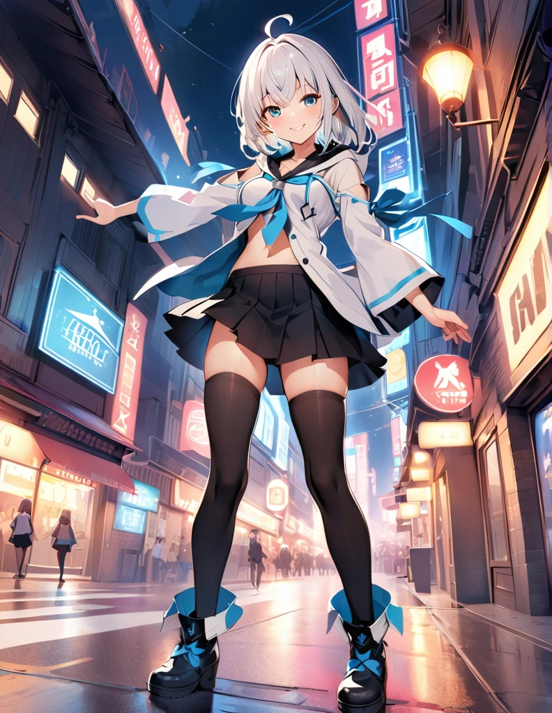 official style,{{shirakami fubuki (1st costume)}}, {{hololive}}, full body,