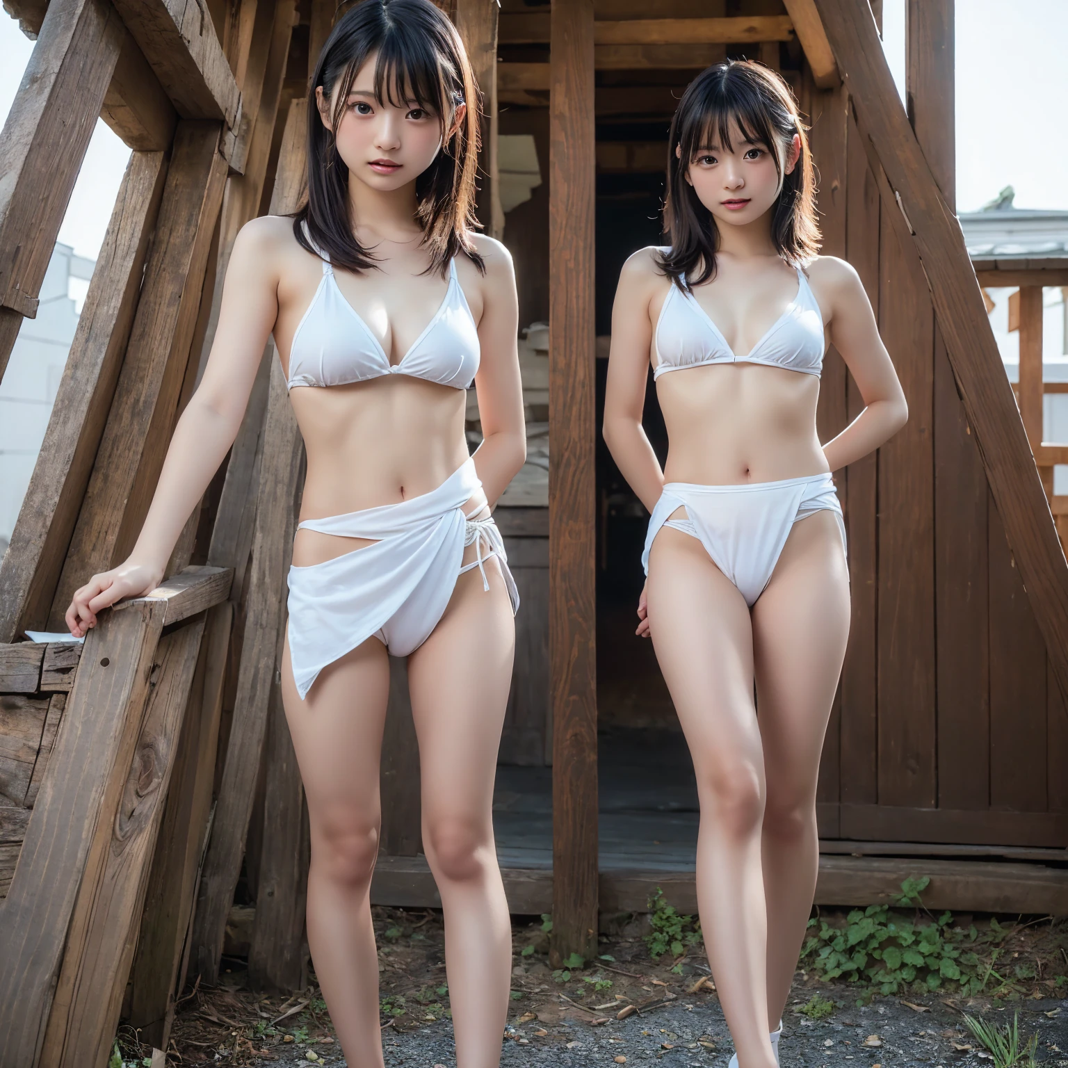A beautiful Japanese woman in her early s wearing a high-cut bikini、Beautiful legs、Long, slender legs、Convention Hall、11 year old girl、(No pants on)、(Pubic hair is visible)