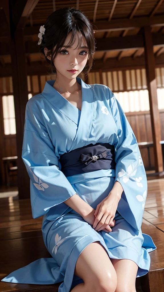 woman, Slim figure, Highest quality、Real Skin、Beautiful Eyes、yukata