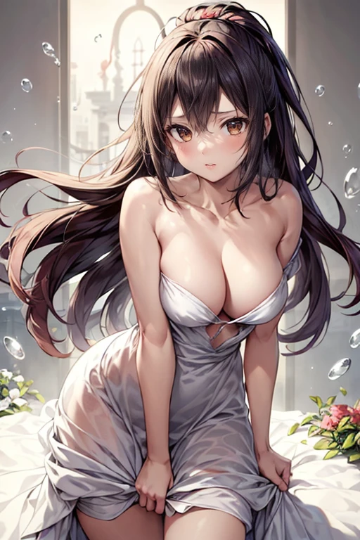 (masterpiece), (Highest quality), (Super detailed),(Disheveled Hair),(figure), (1 person), Are standing, Fashion Model, View your viewers, (interview), (Detailed Background),Beautiful attention to detail, Delicate and beautiful face, floating,(High saturation),(Colorful splashes),Colorful Bubbles,(The Shining), Focus on the face, Floating Flowers, Floating hair, (The Shining), Best lighting, Best Shadow, 1 Bad only