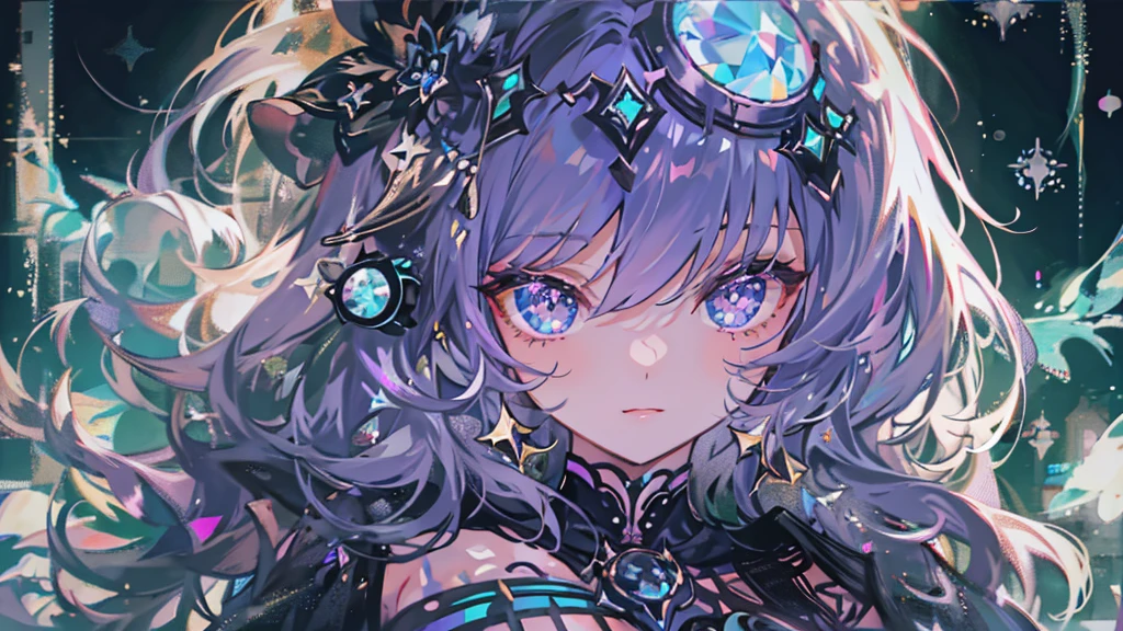 whole body:2 Equipment:2、((City of night))),((Ultra-detailed,Highest quality, High resolution)), (1 girl)(eye shadow, Eyeliner,Glow Eyes, Ultra-detailed目, Complex eyes, Beautiful Eyes, Frills.smile .machinery background.((High contrast RGB effect, LED Effect, Kaleidoscope effect, Glowing effect, Ripple effects, Glitter RGB Effect))