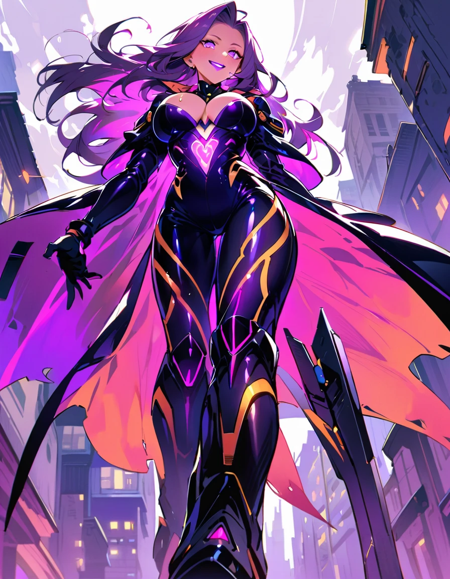 Ultraman Woman, (High quality)(The sheen)Covering her naked face with a black mask, Female Solo, Alien eyes shine。The whole body is covered with a black bodysuit, One female protagonist, Pink lines all over the body, Dark background,