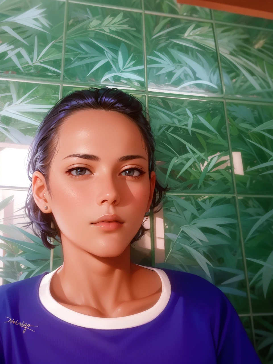2 people, woman and man, Attractive profile picture, masterpiece, ultra-precise rendering, beautiful and cool young woman, trustworthy, dependable young woman, savior of the world, simple design, most beautiful image, 4K, blue black hair, beautiful woman, handsome man